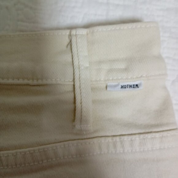MOTHER The Hustler Ankle Fray Womens Beige Jeans Size 28 - Picture 7 of 13